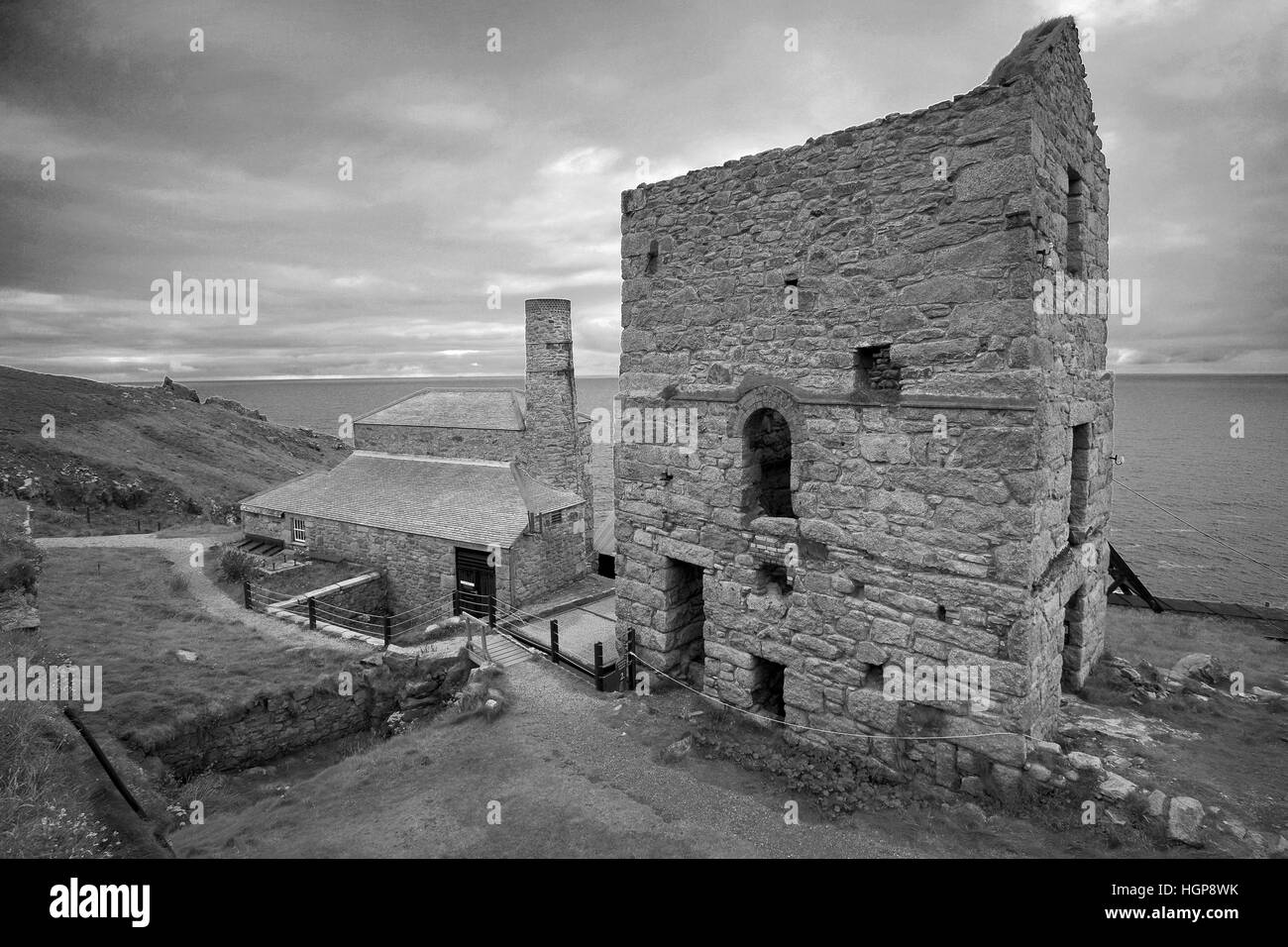Faisceau moteur, Levant désaffecté Pendeen, village du comté de Cornwall, England, UK Banque D'Images
