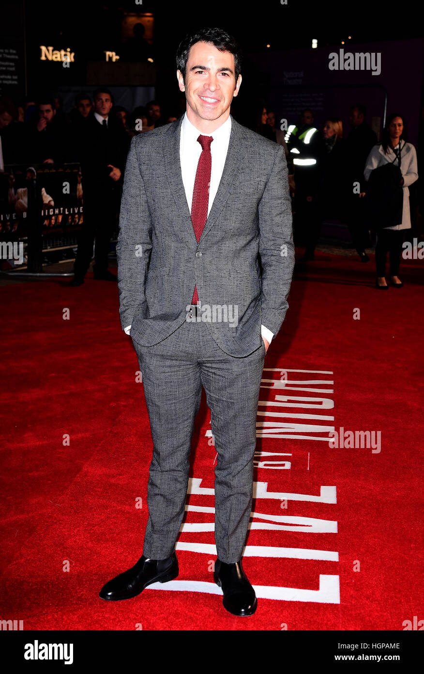 Chris Messina assistant à la vivre par nuit Premiere at the BFI Southbank, Londres. Banque D'Images