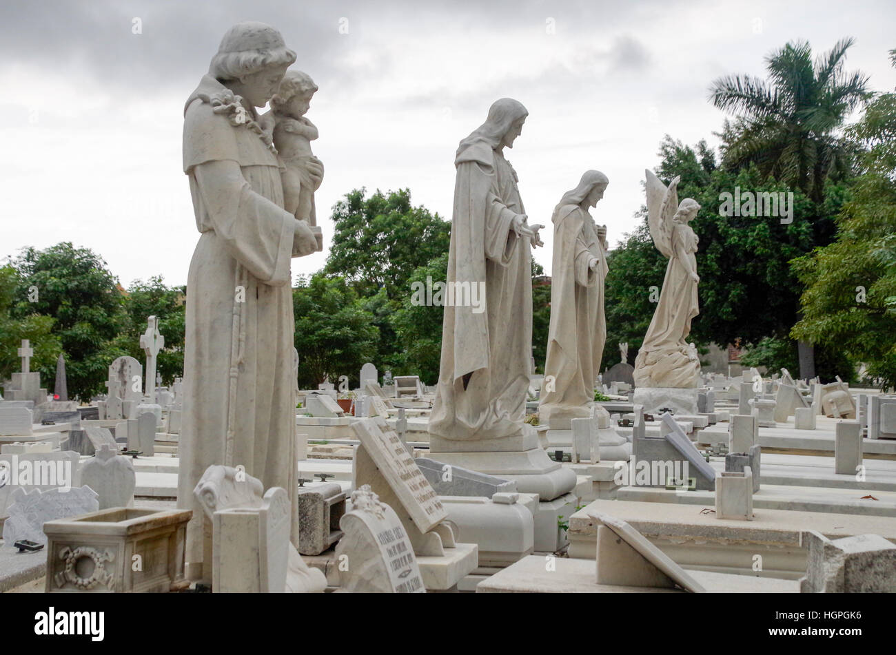 Christophe Colomb (cimetière Cementerio de Cristóbal Colón) à La Havane, Cuba Banque D'Images