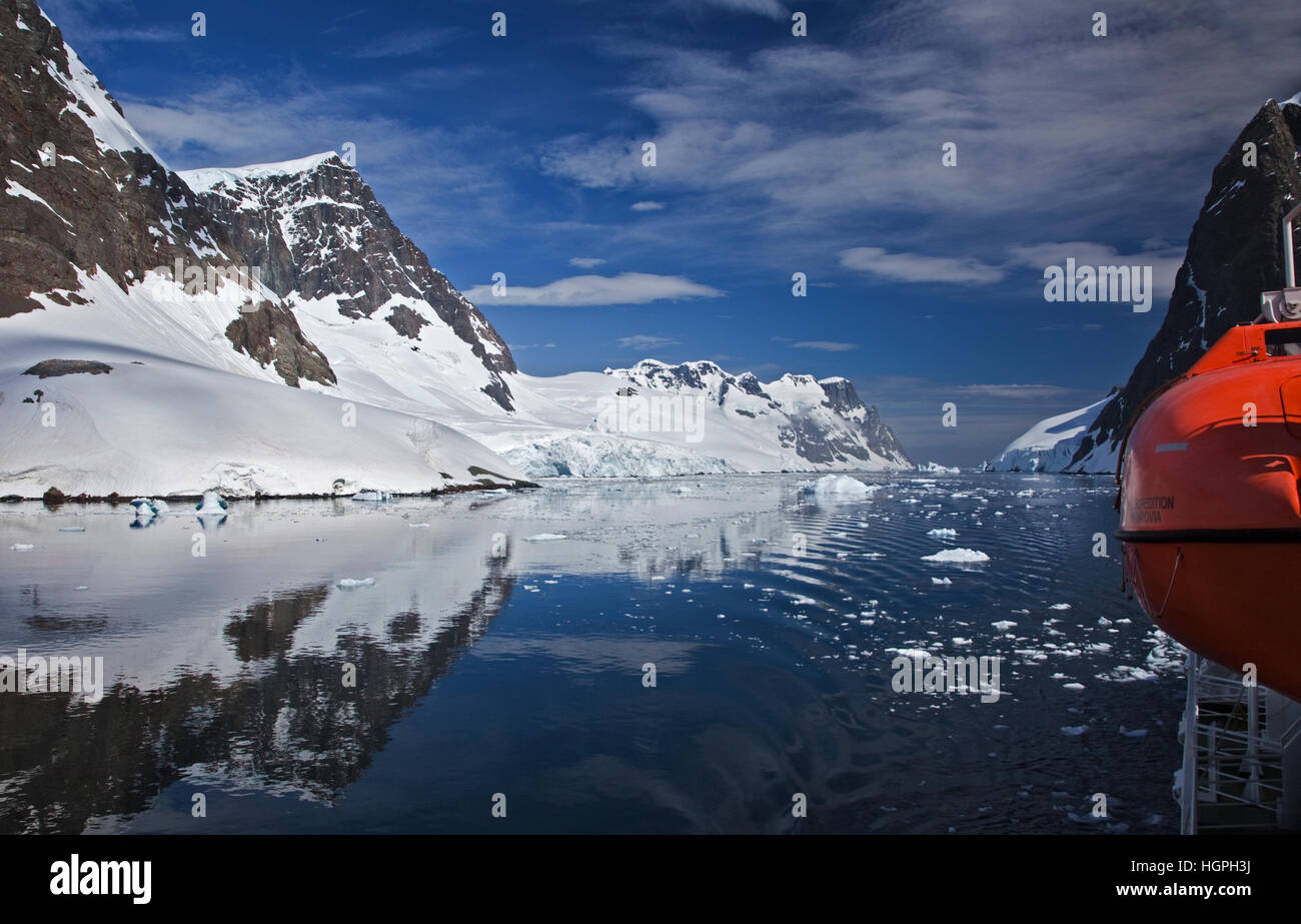 Mme expédition en Péninsule Antarctique, Canal Lemaire Banque D'Images