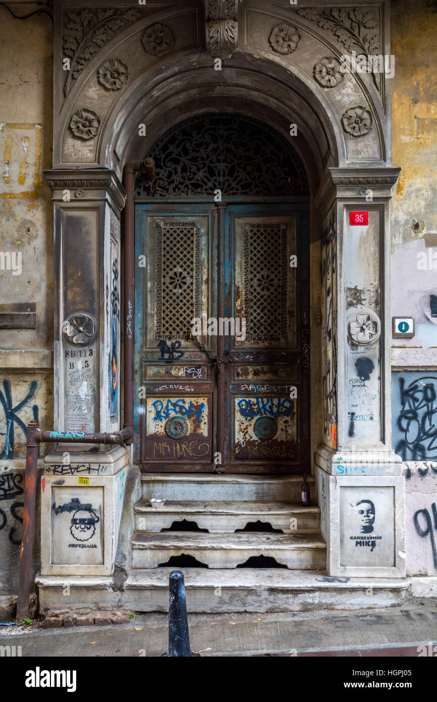 Bâtiment abandonné d'Istanbul Banque D'Images