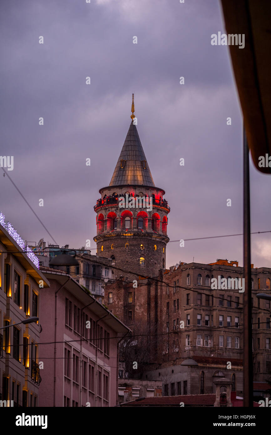 La tour de Galata Istabul Banque D'Images