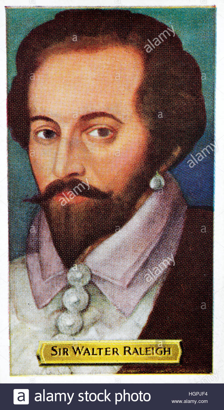 Portrait de Sir Walter Raleigh, 1554 - 1618 Banque D'Images