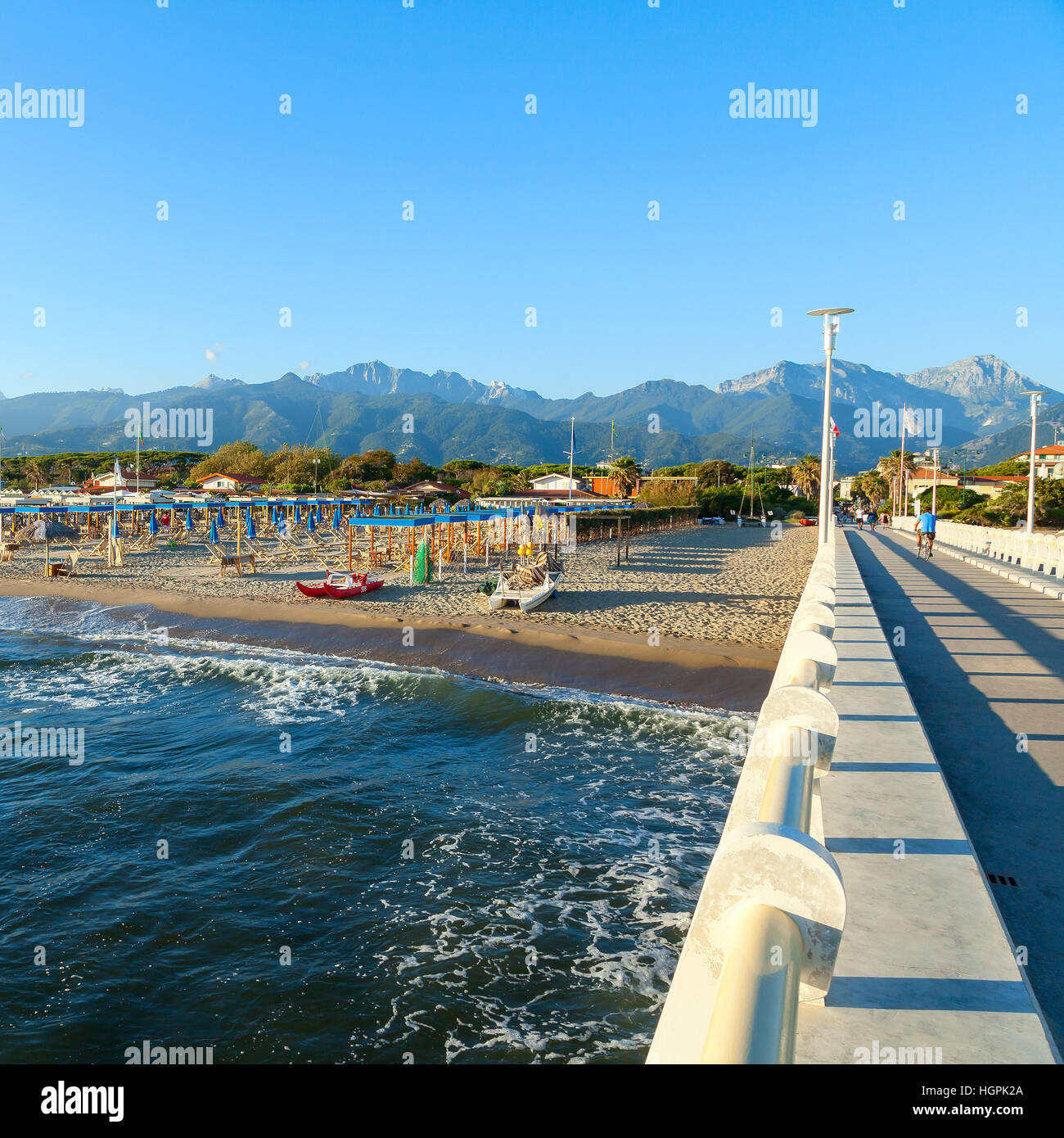 Pier view in Forte dei Marmi Banque D'Images