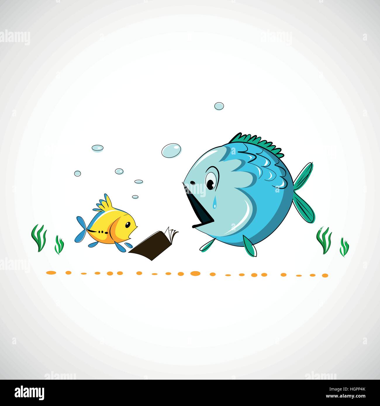 Funny cartoon dessin vectoriel eps de poissons de mer Illustration de Vecteur