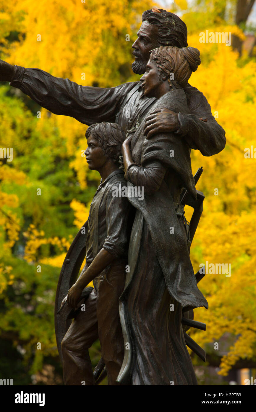 La Terre Promise statue, Chapman Square, Portland, Oregon Banque D'Images