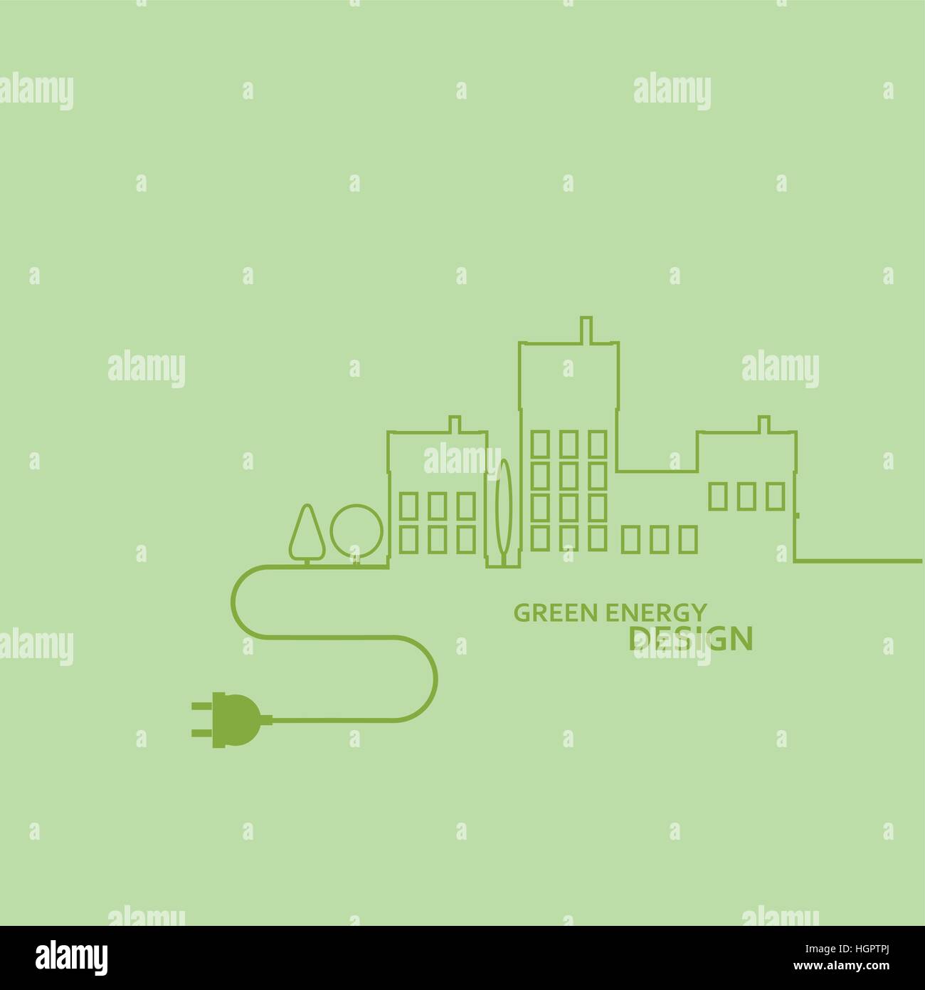 Concept electric circuit city. Vector design plat Illustration de Vecteur