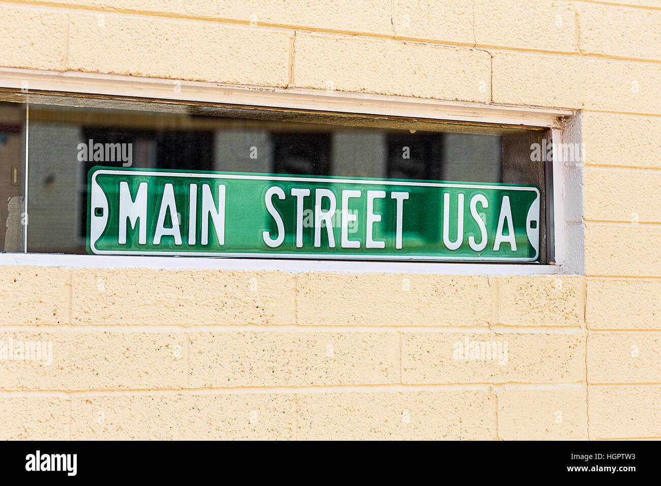 Main Street USA Sign Banque D'Images