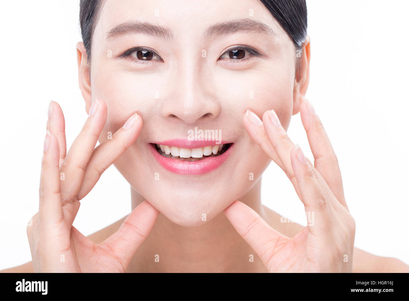 Portrait of young smiling woman Banque D'Images