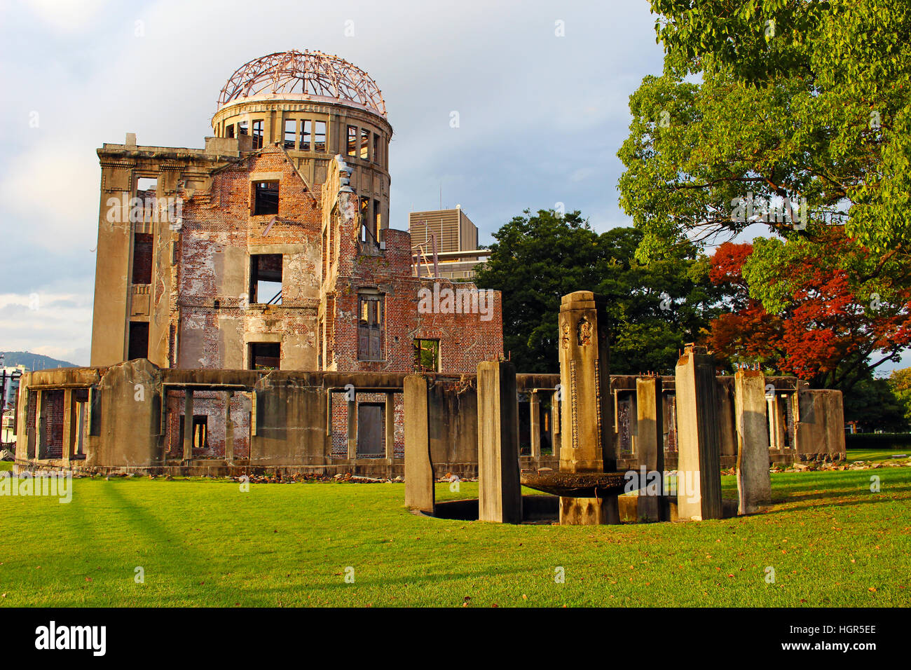 Le dôme de la bombe atomique à Hiroshima, Japon Banque D'Images