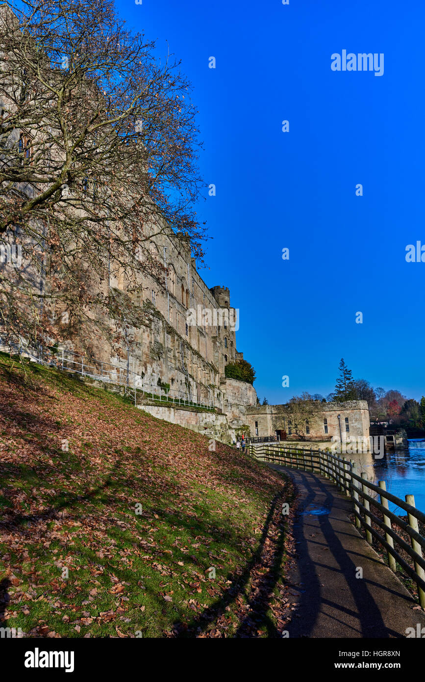 Le Château de Warwick est un château médiéval élaboré à partir d'un original construit par William le Conquérant en 1068. Banque D'Images