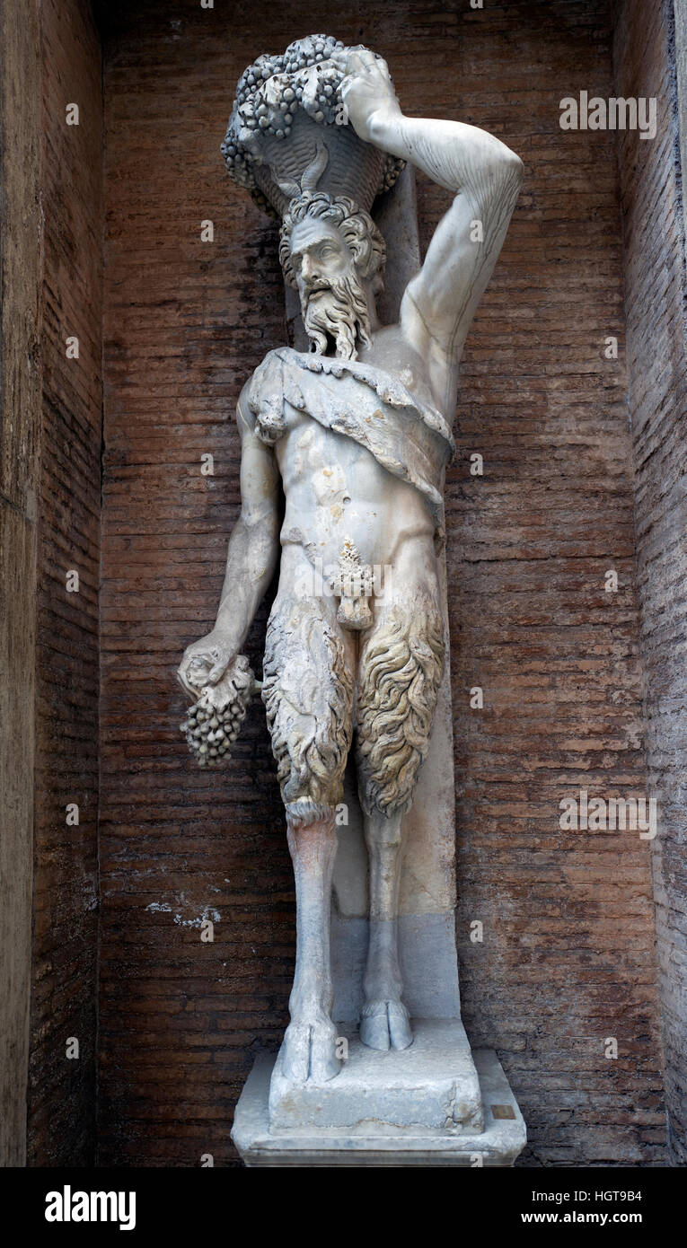 Satiro Della Valle Sculpture dans les musées du Capitole à Rome Banque D'Images