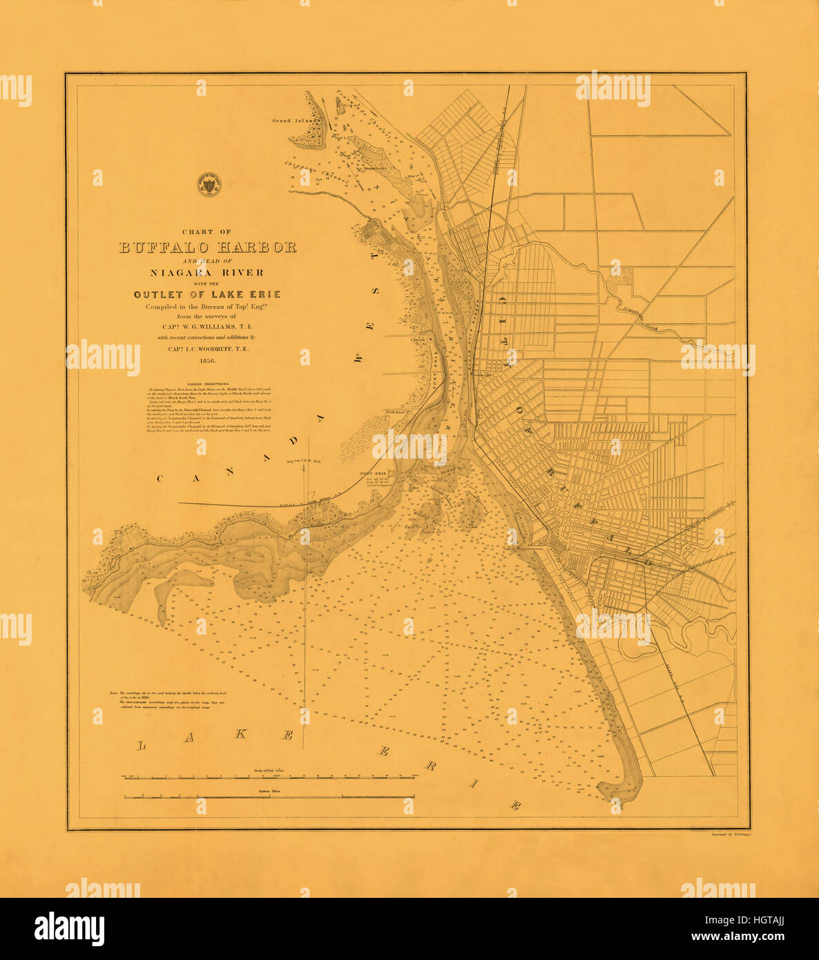 Plan de Buffalo 1856 Banque D'Images