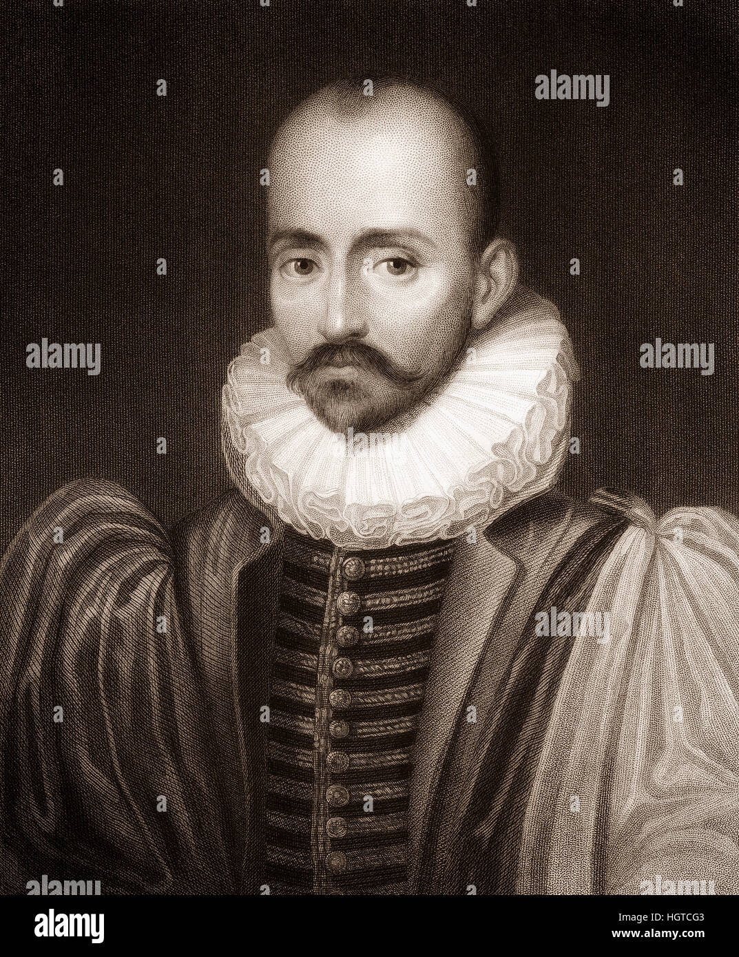 Michel Eyquem de Montaigne ; 1533 - 1592 ; un homme politique, philosophe et pionnier de l'écriture d'essai ; Banque D'Images