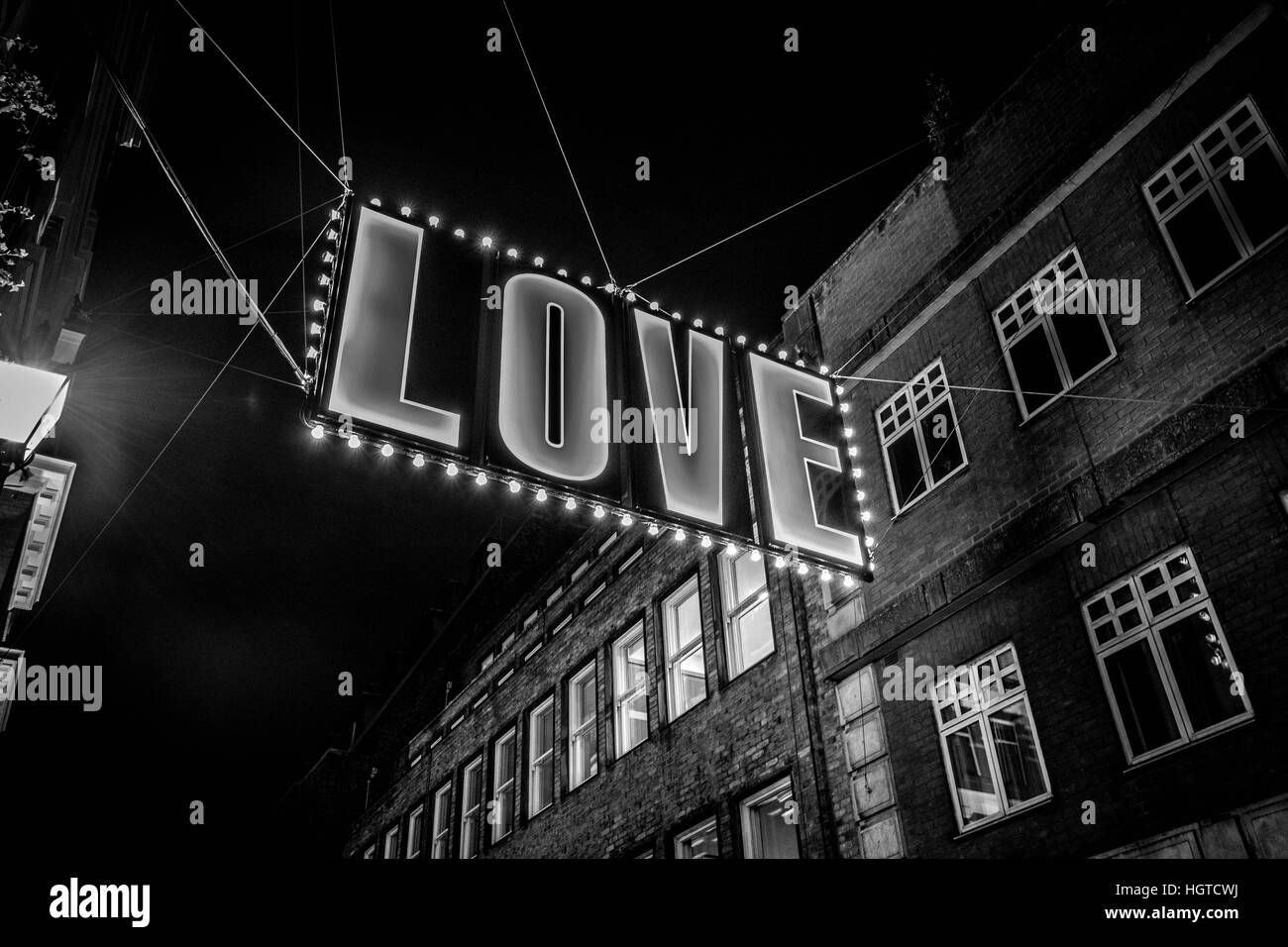 Love Sign Carnaby Londres Banque D'Images