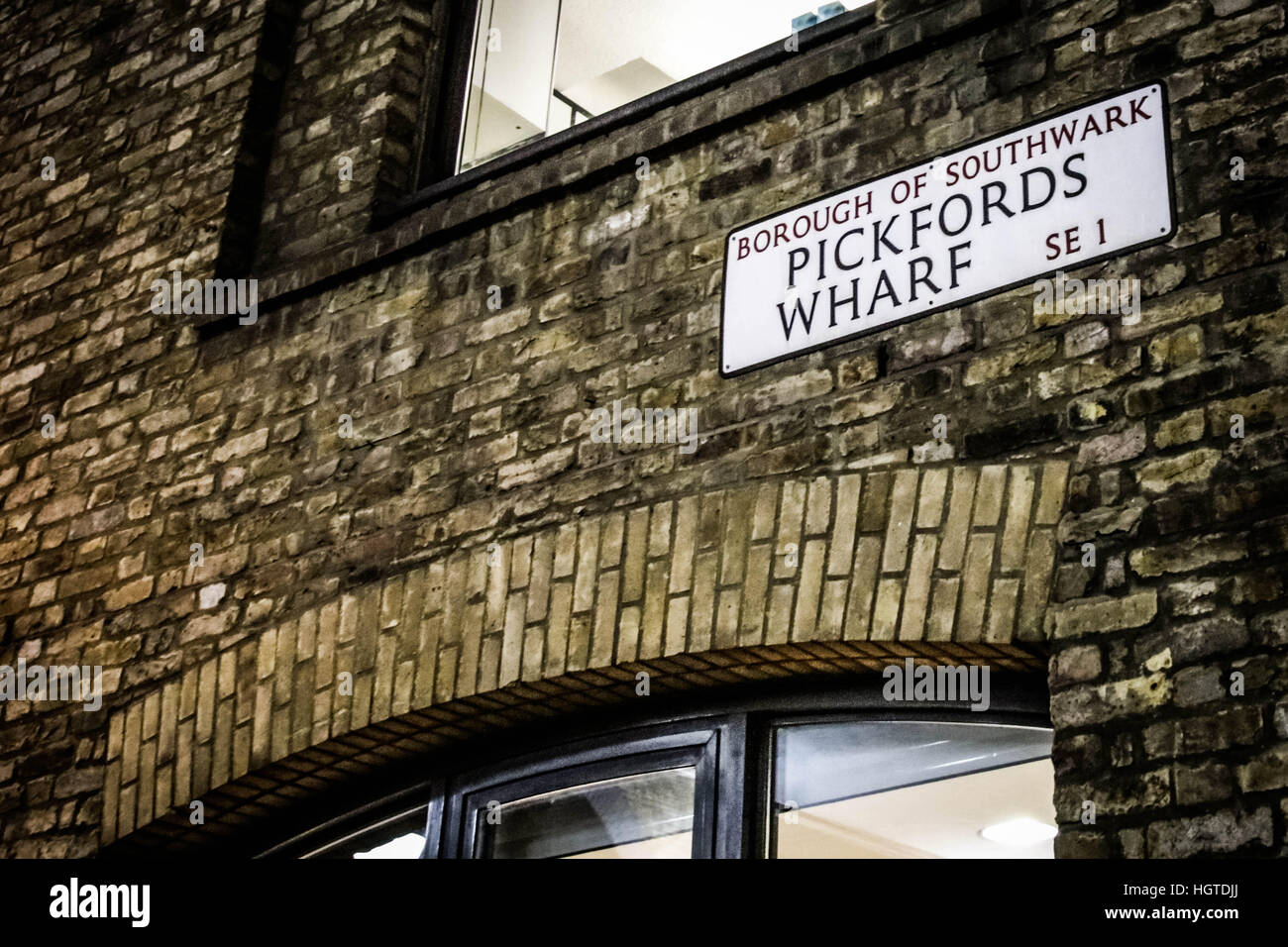 Pickfords Wharf Street Sign SE1 Banque D'Images