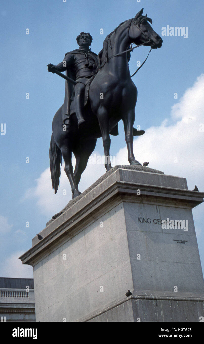 Statue équestre de George V Banque D'Images