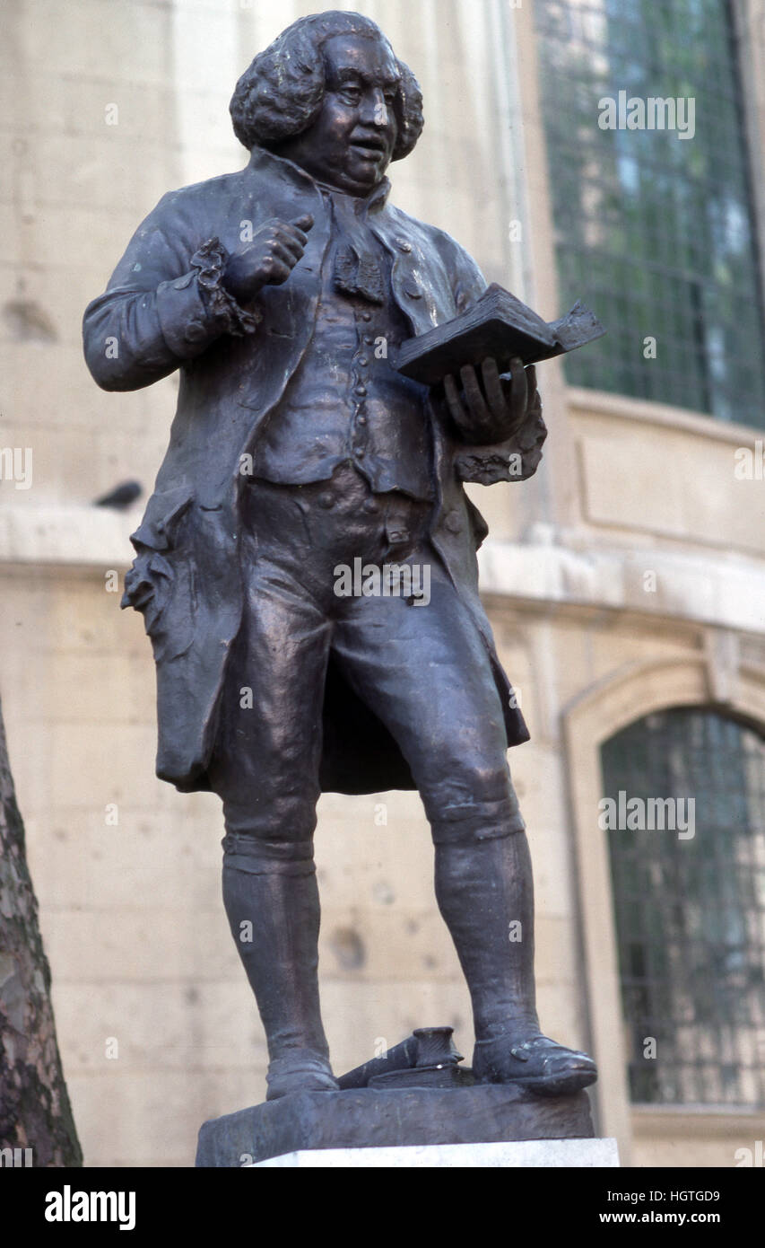 Statue de Samuel Johnson dans The Strand Banque D'Images