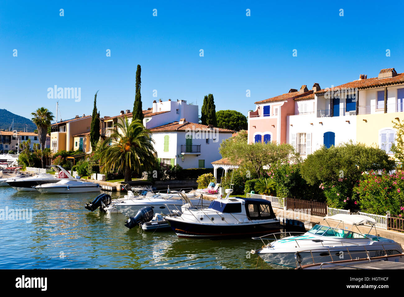 Port Grimaud, à l'ouest de Saint Tropez, France Banque D'Images