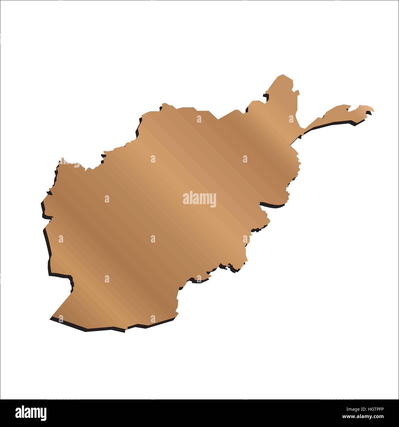 3D de vecteur Afghanistan Pearl Contours carte Mercator Illustration de Vecteur