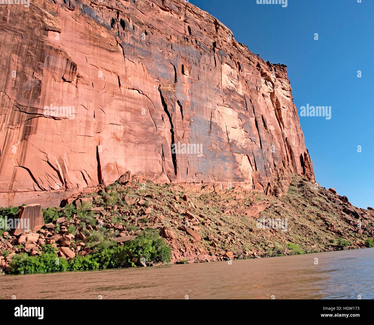 Murs de Labyrinth Canyon, Moab, Utah Banque D'Images