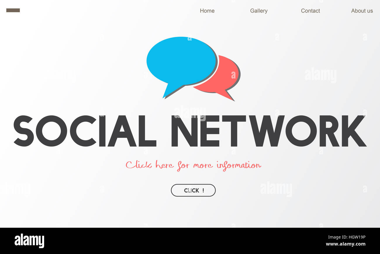 Blog social Connexion Communication Concept Message Banque D'Images