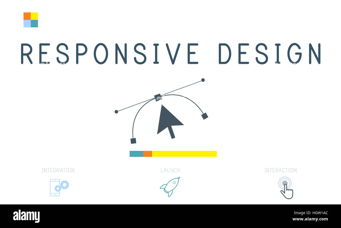 Modèle de site Web Responsive Design Concept Mise en page Banque D'Images