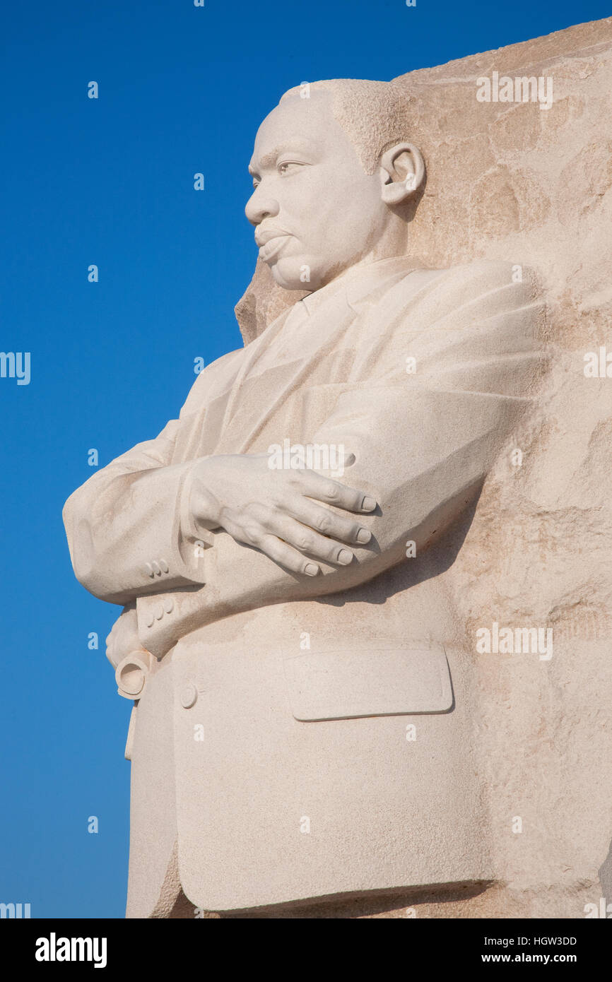 Le Martin Luther King Jr., un monument commémoratif aux droits civils Leader. Situé à Washington, D.C., Le Mémorial est le 395ème National Park, et est situé sur le National Mall sur le bassin de marée. Banque D'Images