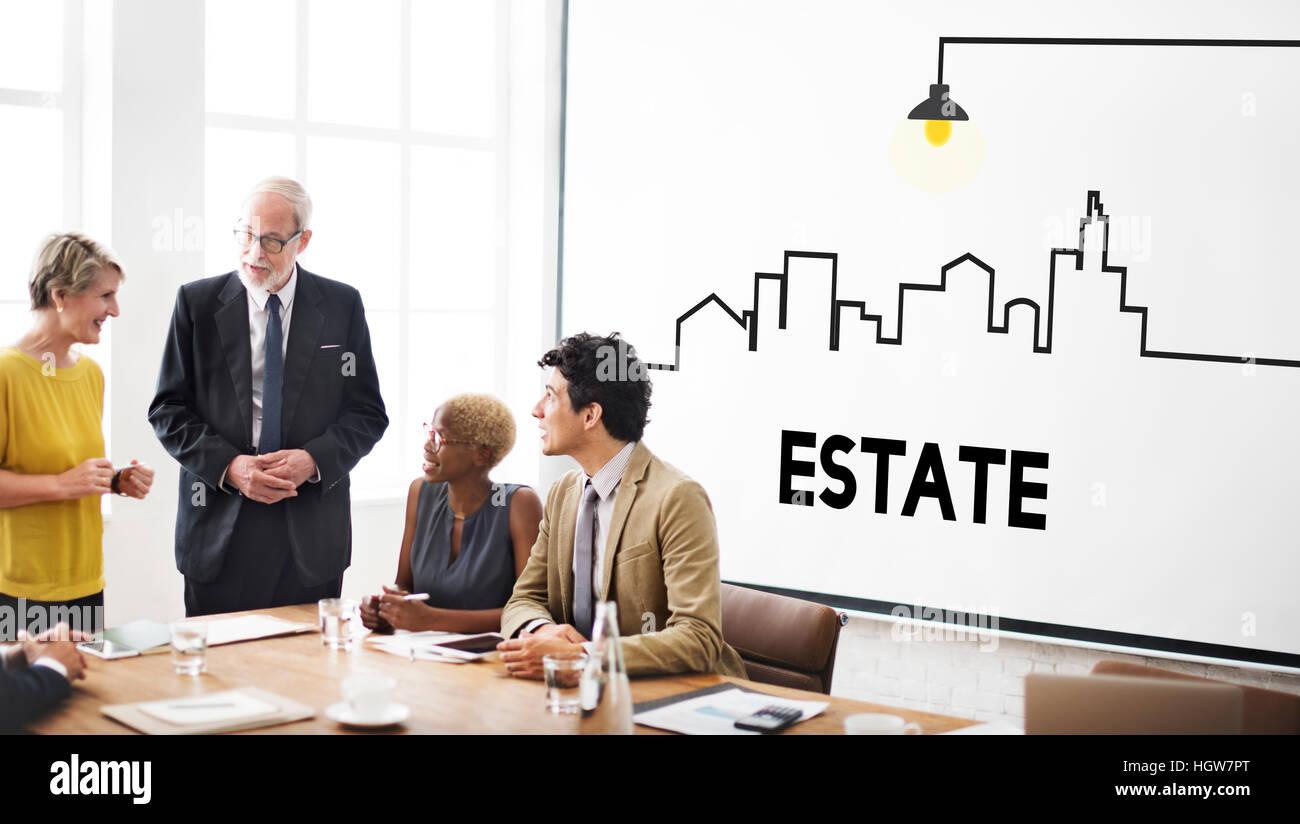 Vente Propriété et l'investissement Concept Banque D'Images