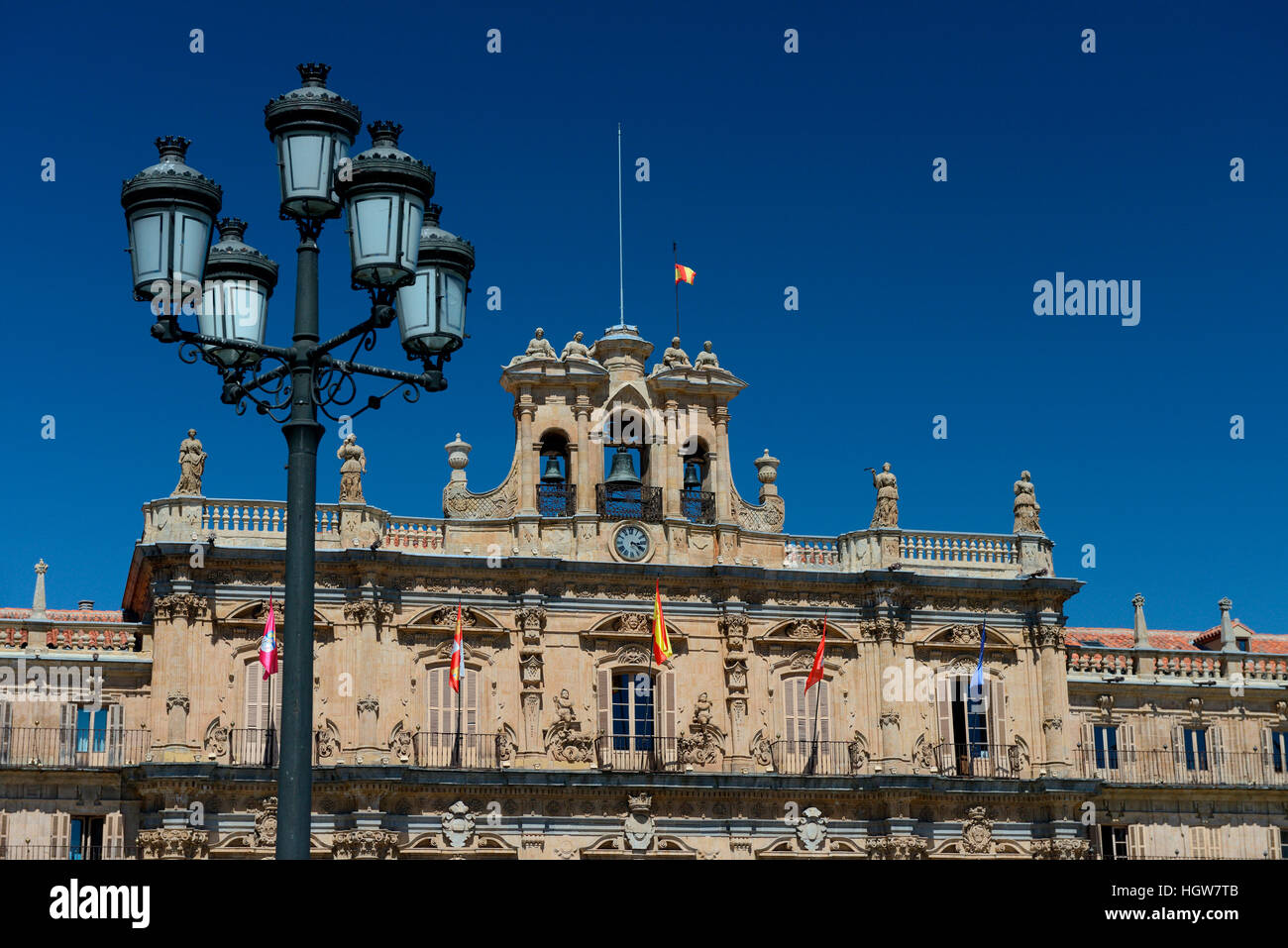 Rathaus von Salamanca, Plaza Mayor, Spanien, Europa Banque D'Images