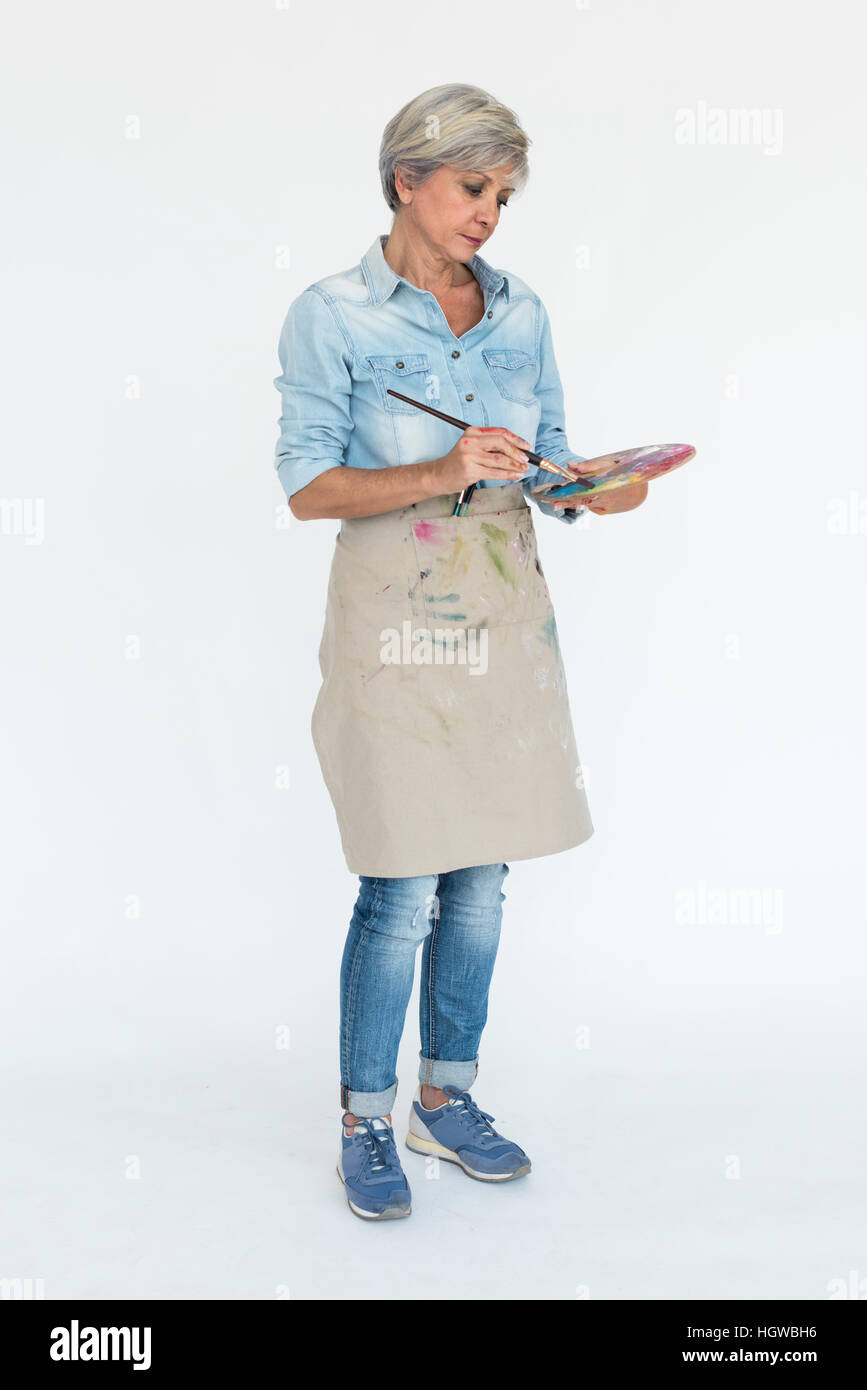 Palette de couleurs Concept Arts Femme Banque D'Images