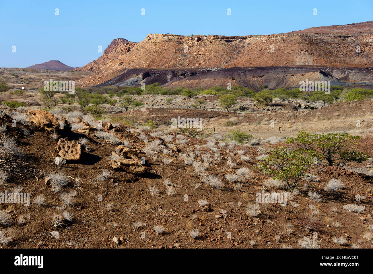 Montagne Brûlée, Damaraland, Namibie Banque D'Images