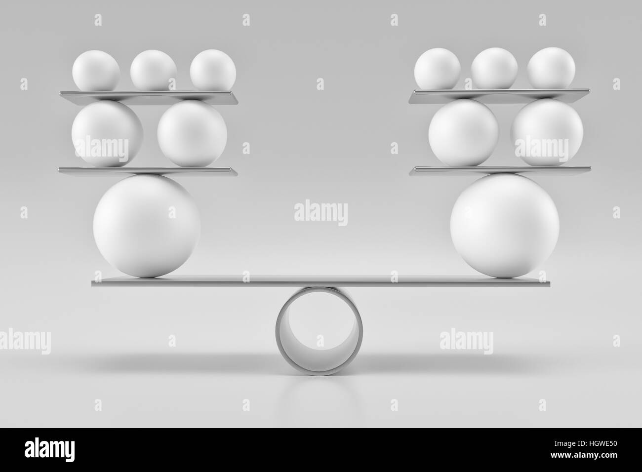 Boules d'équilibrage - le rendu 3D Banque D'Images