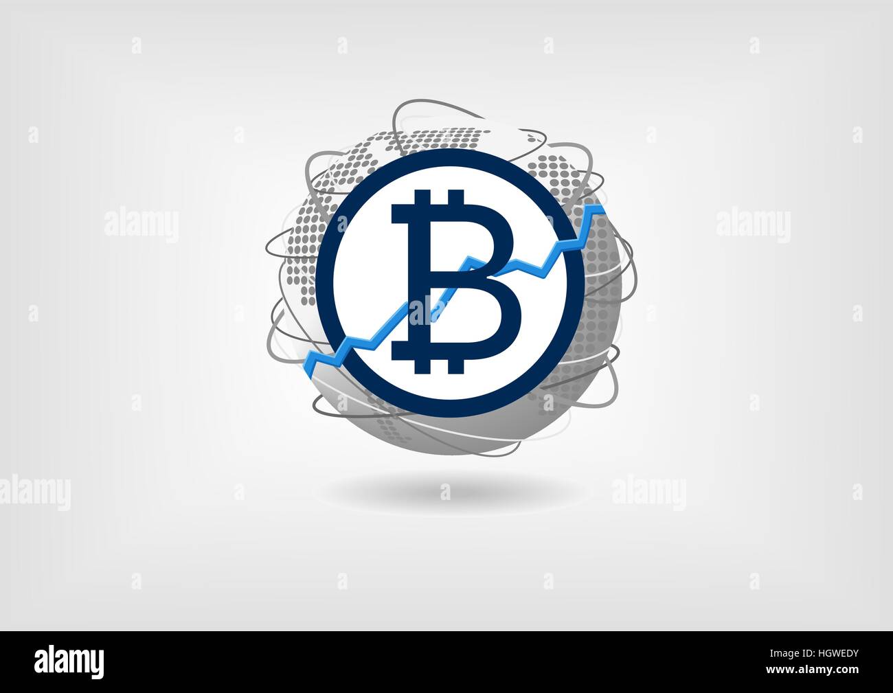 Concept de croissance et augmentation des bitcoins comme vector illustration Illustration de Vecteur