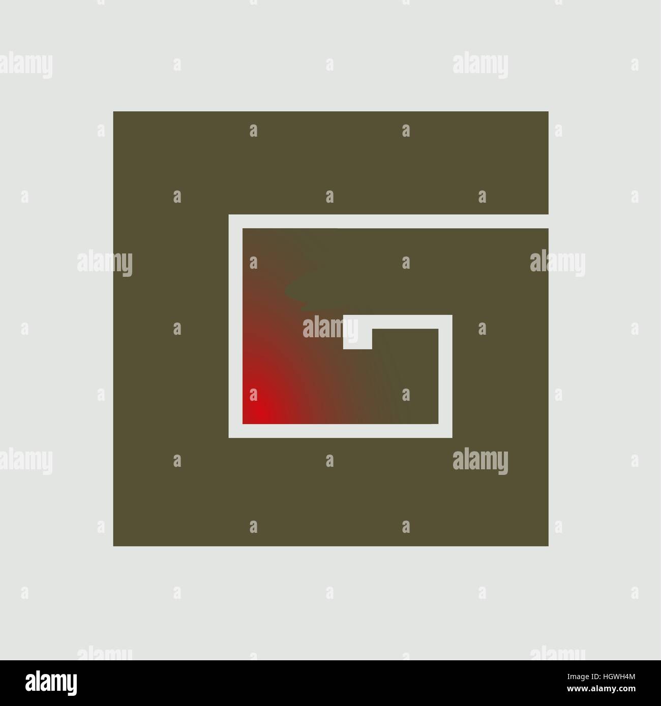 Logo G, monogramme ou initiale, vector design sur fond séparés. Illustration de Vecteur