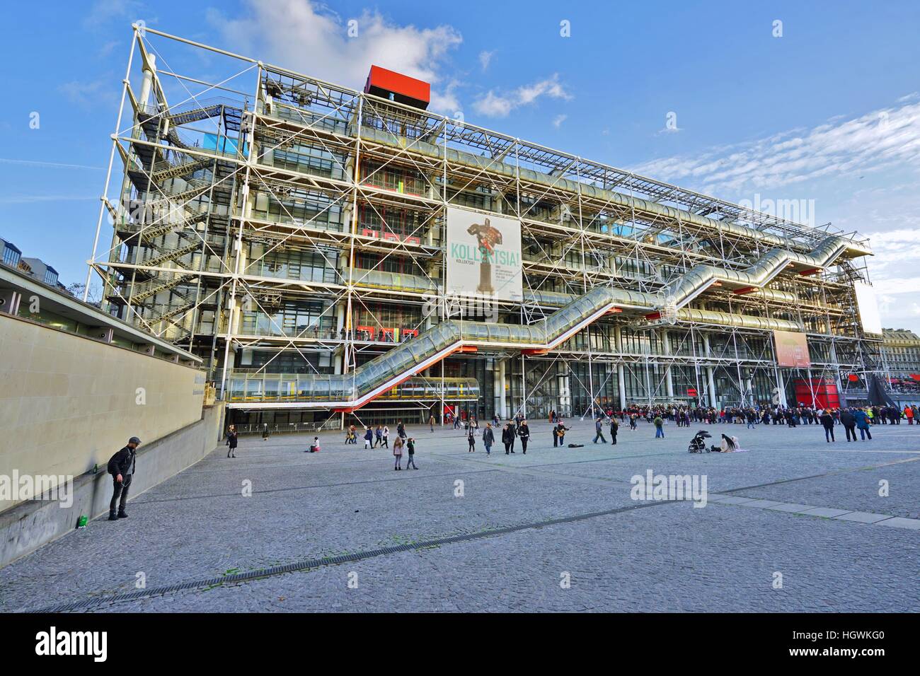 Le Centre Georges Pompidou (Beaubourg) Musée d'art moderne à Paris, France Banque D'Images