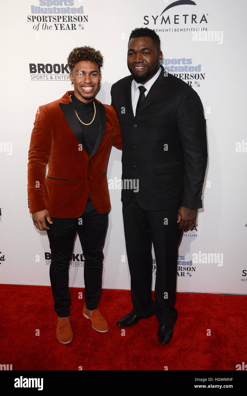 Sports Illustrated du sportif de l'année 2016 Cérémonie au Barclays Center - Tapis rouge avec des arrivées : Francisco Lindor, David Ortiz Où : New York, New York, United States Quand : 13 déc 2016 Banque D'Images