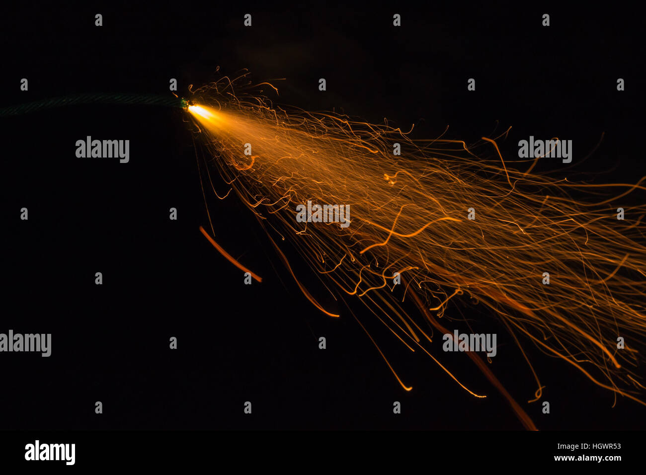 Studio shot of th fusible feu d'artifice, contact, fusible à la bombe Banque D'Images