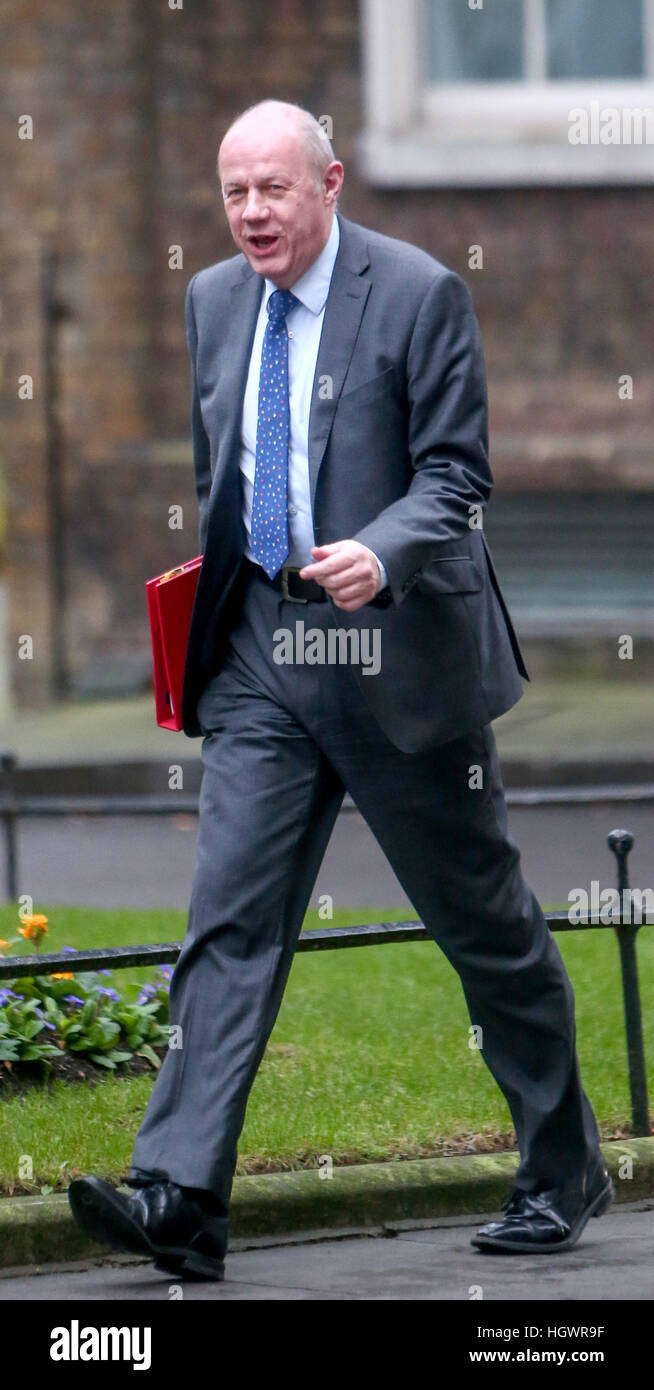 Damian Green, secrétaire d'état du travail et des pensions, la participation à la réunion hebdomadaire du cabinet au 10 Downing Street, Londres. Avec : Damian Green Où : London, Royaume-Uni Quand : 13 déc 2016 Banque D'Images