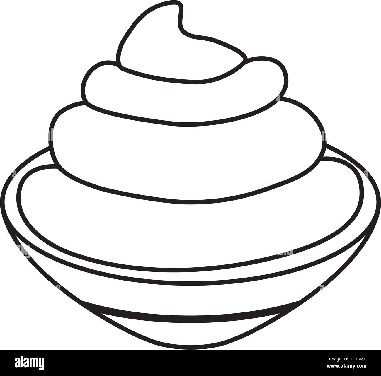 Crème Chantilly isolés vecteur icône illustration graphic design Illustration de Vecteur