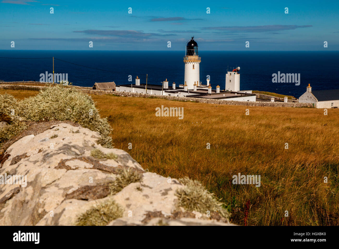 Phare, Dunnet Head, Ecosse, Royaume-Uni Banque D'Images