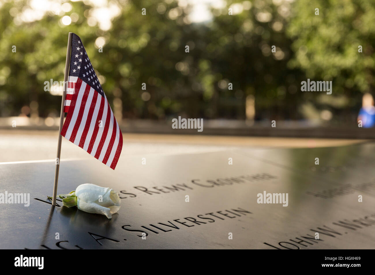 9/11 Memorial. World Trade Center. Aug, 2016. New York City, États-Unis Banque D'Images