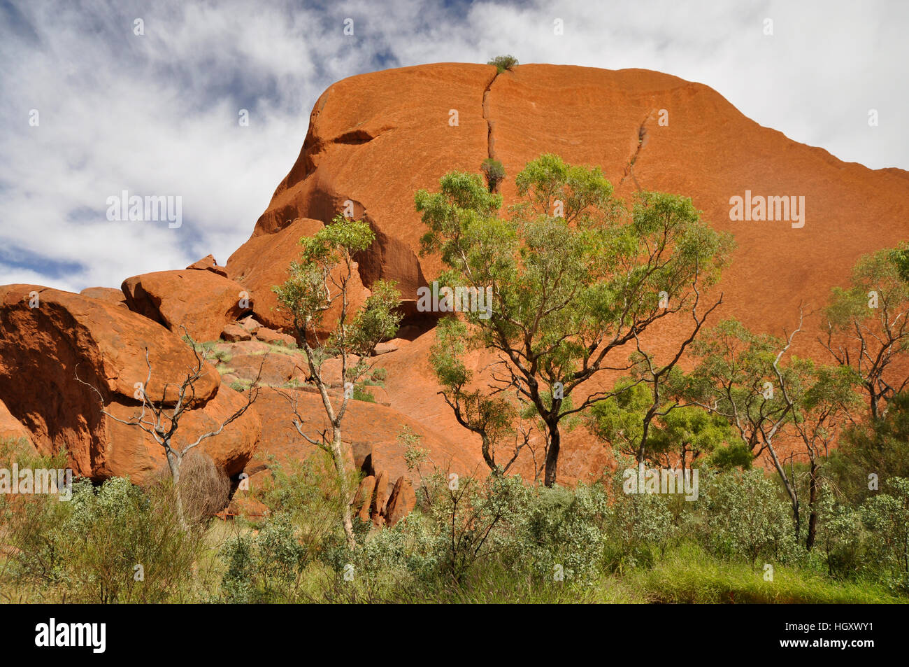 Uluru (Ayers Rock), le Parc National d'Uluru-Kata Tjuta, Australie Banque D'Images