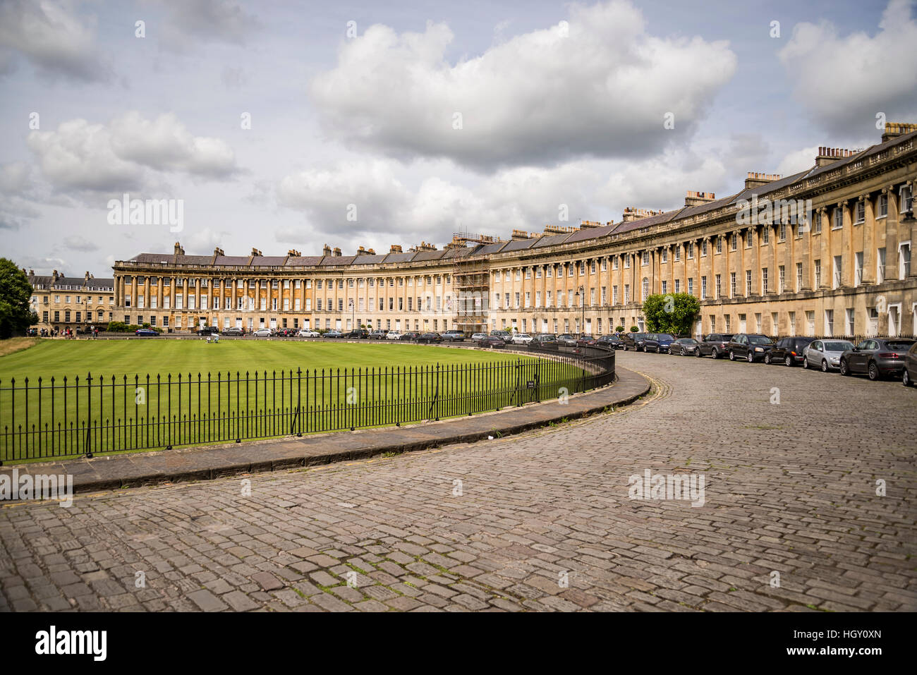 Le Cirque, célèbre bâtiment circulaire Royal Crescent à Bath Banque D'Images