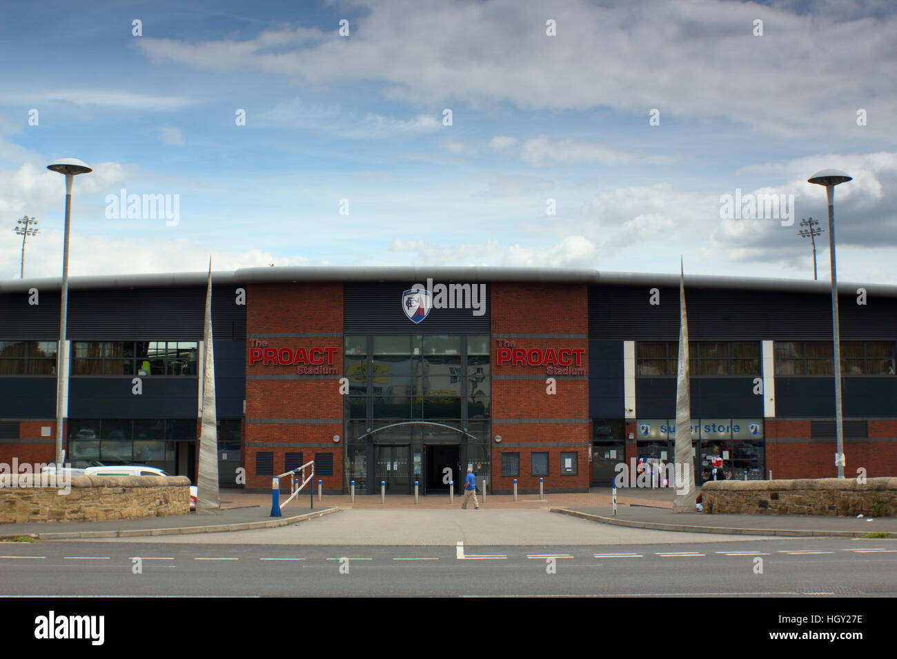 De l'extérieur du stade Proact, Derbyshire ; Home à Chesterfield Football Club Banque D'Images