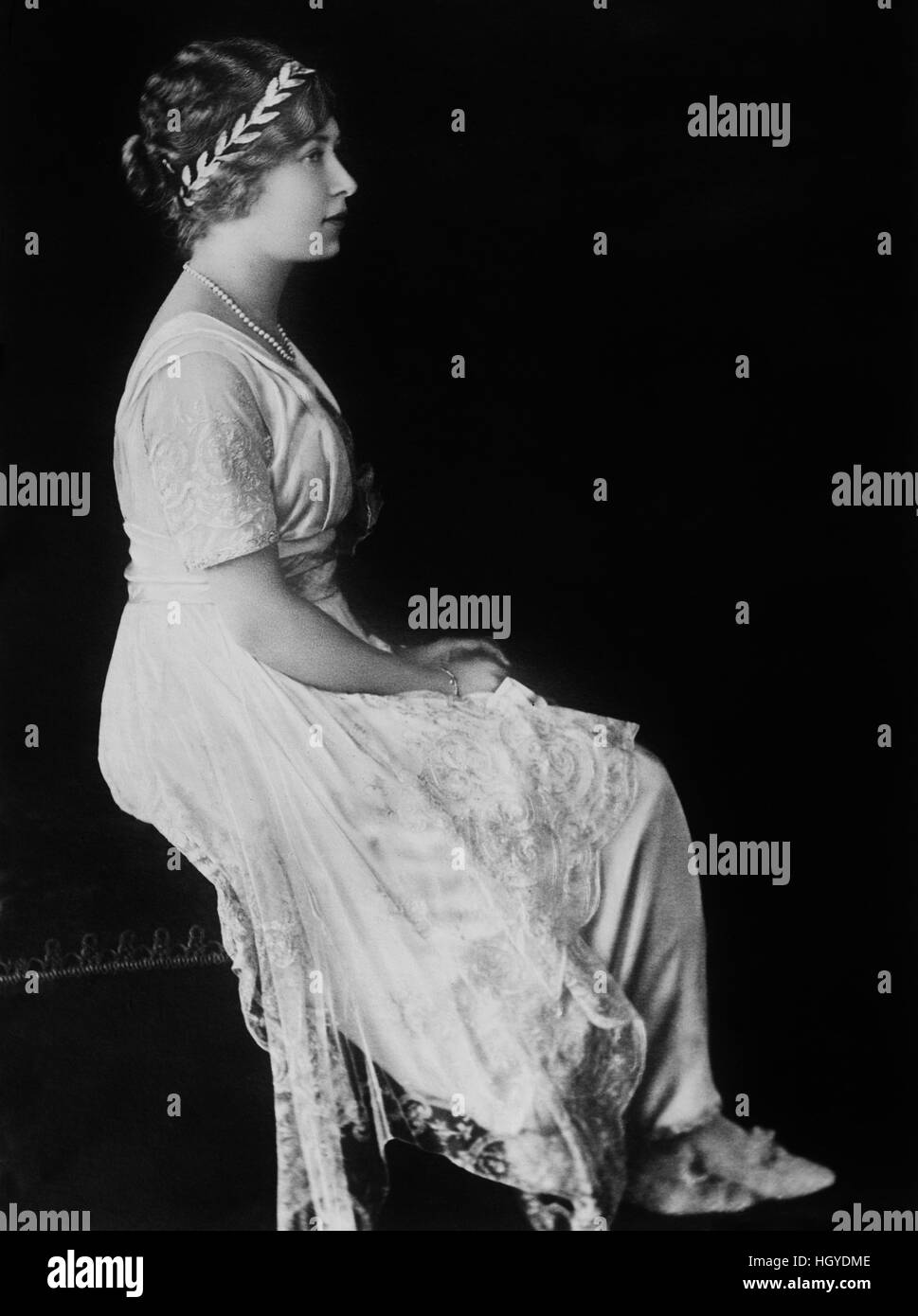 La princesse Mary, Princesse royale et comtesse de Harewood, fille du roi George V et la reine Mary, Portrait, 1921 Banque D'Images