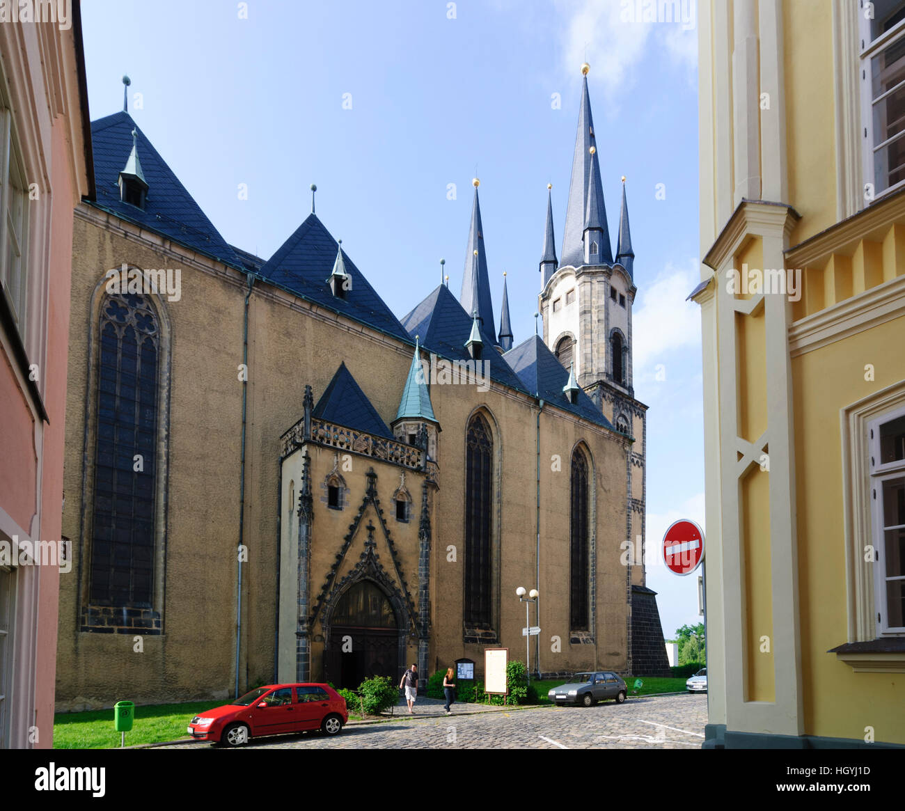 Cheb (Eger) : église Saint Niklas, , Karlovarsky, Karlsbader Région, Région de Karlovy Vary, République Tchèque Banque D'Images