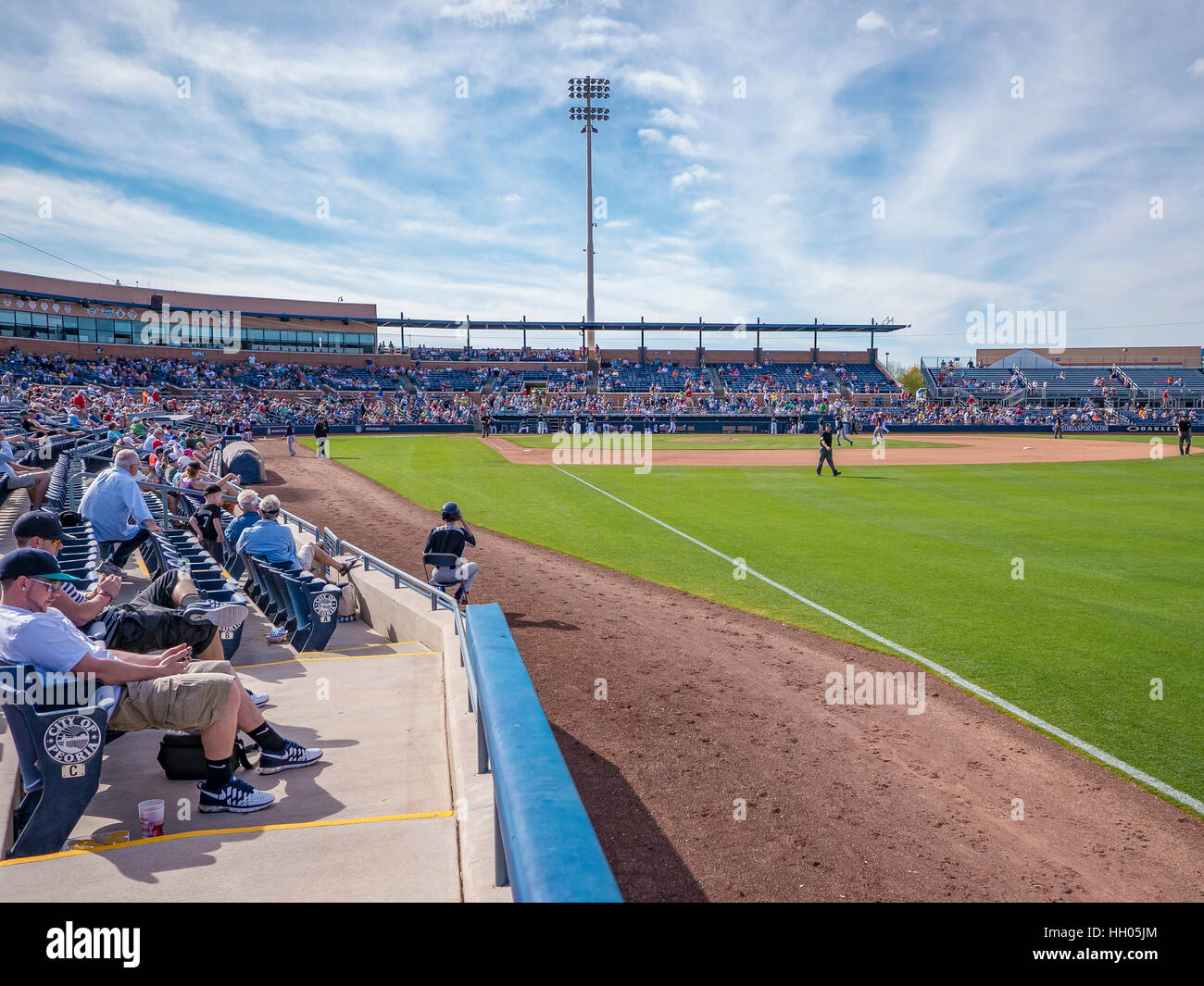 Rockies du Colorado vs. Seattle Mariners, Peoria Sports Complex, Peoria, Arizona. Banque D'Images