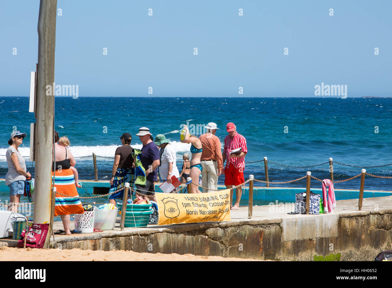 Narrabeen beach ocean piscine, Banque D'Images