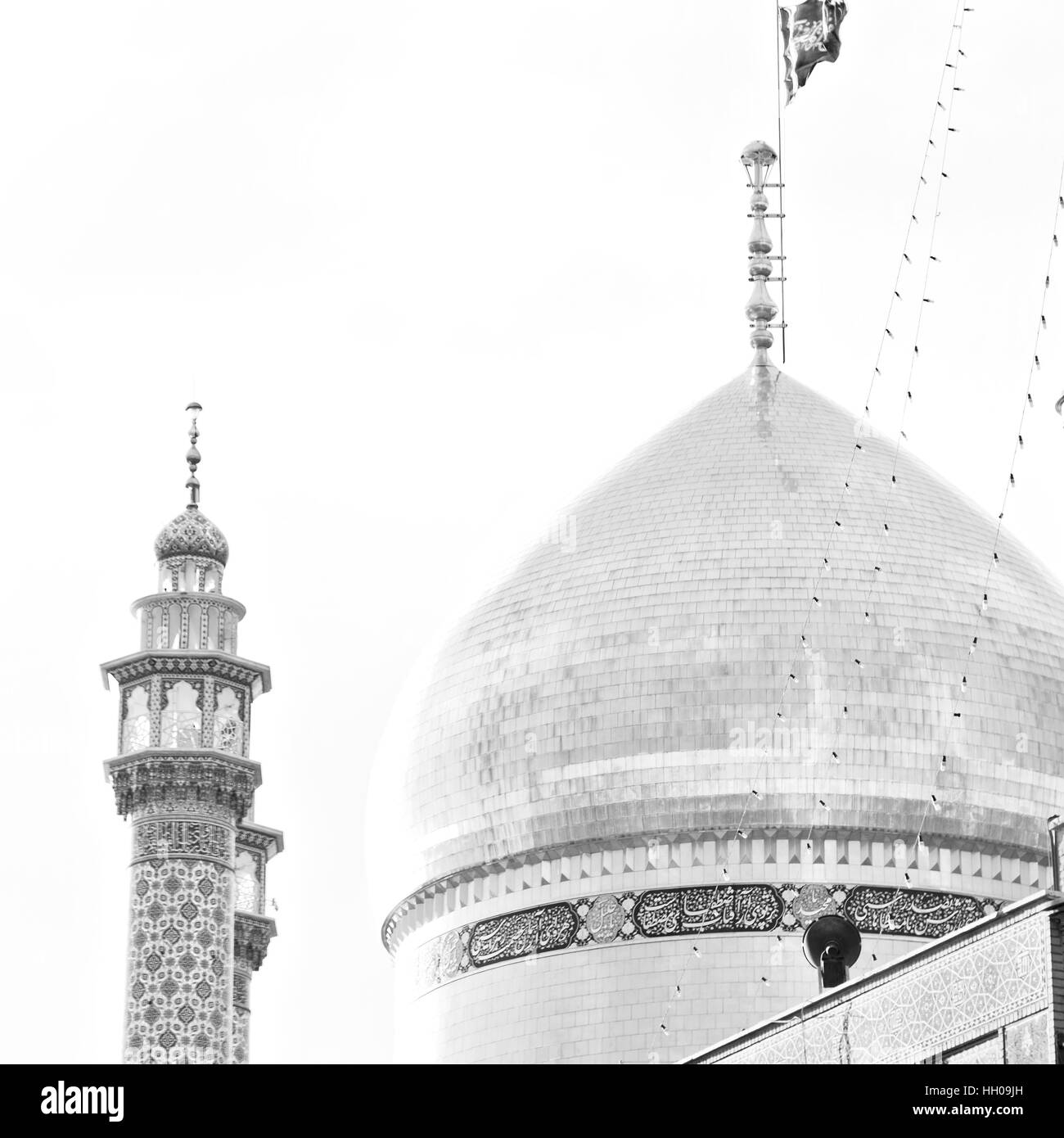 Flou dans l'Iran et l'ancienne religion mosquée architecture perse Banque D'Images